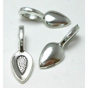 20pcs Glue On Spoon Bails silver‎ necklace pendant bails #S119